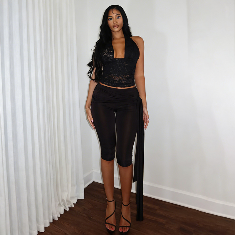 طقم نسائي من قطعتين بلون واحد، - مراجعة Tank Top Ribbed وسعره