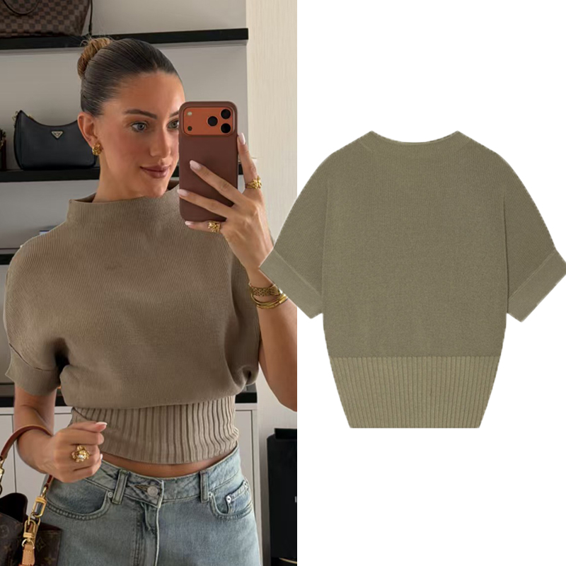 سترة نسائية قصيرة منسوجة بتصمي - مراجعة Tank Top Ribbed وسعره